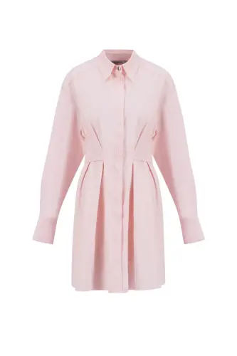 Armine bow-detailed, natural fabric tunic. Code: 24K4300, Color: Pink - 6