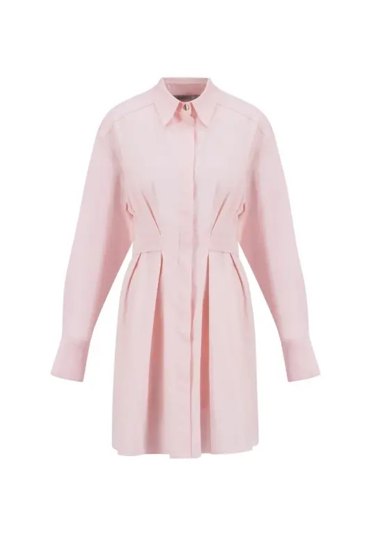 Armine bow-detailed, natural fabric tunic. Code: 24K4300, Color: Pink - 6