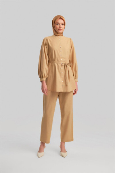 Armine Brit Buttoned Suit 24Y6826 Beige - ARMINE (1)