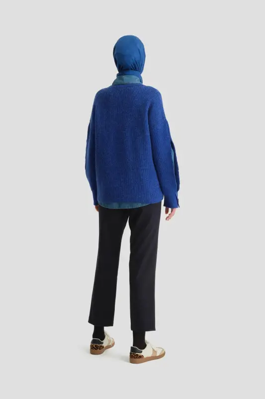 Armine Брюки с эффектом утюга 24K2710 ТЕМНО-СИНИЙ - 3