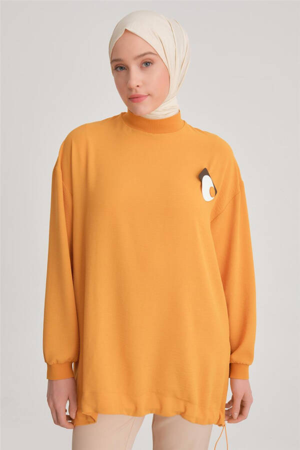 Armine broached blouse, Medium size (3100), Ginger color. - 8