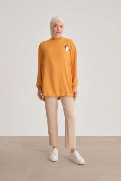 Armine broached blouse, Medium size (3100), Ginger color. - 9