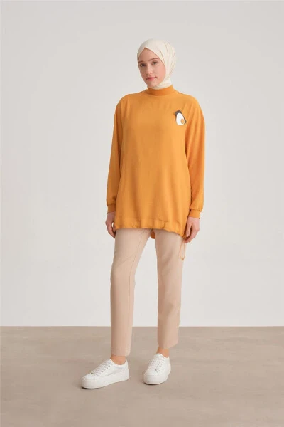 Armine broached blouse, Medium size (3100), Ginger color. - 10