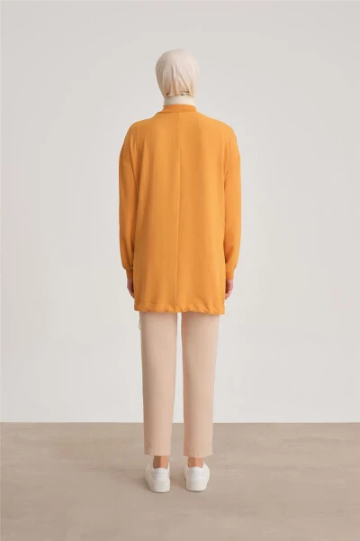 Armine broached blouse, Medium size (3100), Ginger color. - 12