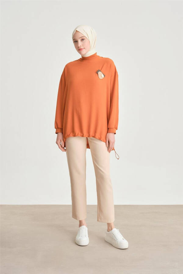 Armine Brooch Blouse Ort3100 Cinnamon - 2