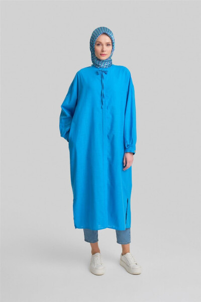 Armine Brooch Tunic Dress 24Y4107 Blue - 3