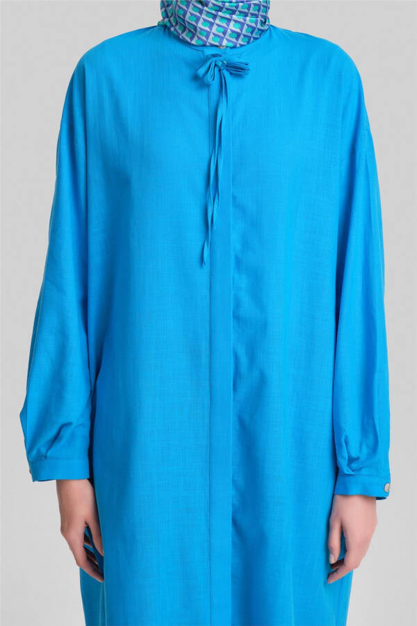 Armine Brooch Tunic Dress 24Y4107 Blue - 6