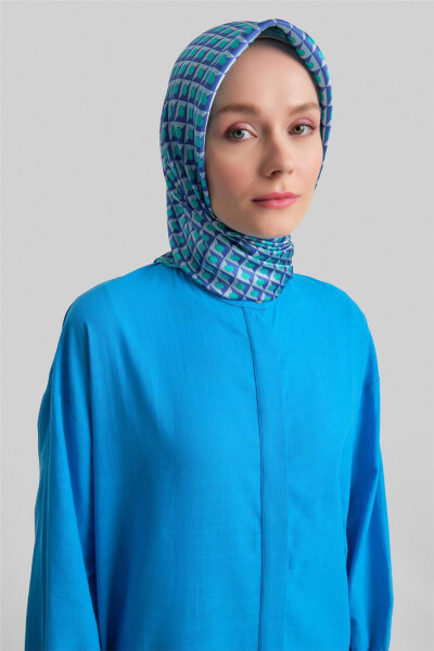 Armine Broshli Tunik Ko'ylak 24Y4107 Moviy - 5