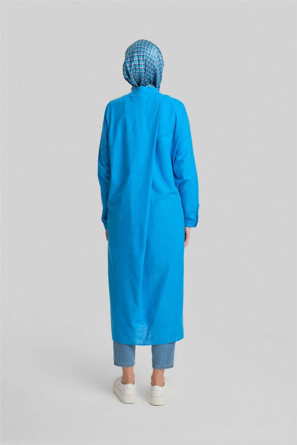 Armine Broshli Tunik Ko'ylak 24Y4107 Moviy - 7