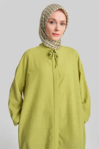 Armine Broshli Tunika Ko'ylak 24Y4107 Fıstık - 1