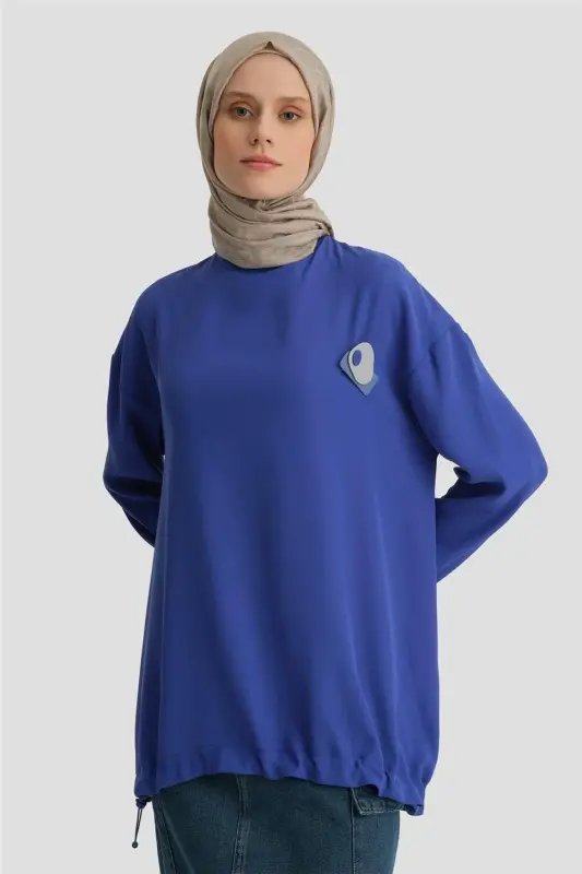 Armine Broshli Bluz Ort3100 Morcivert - 3