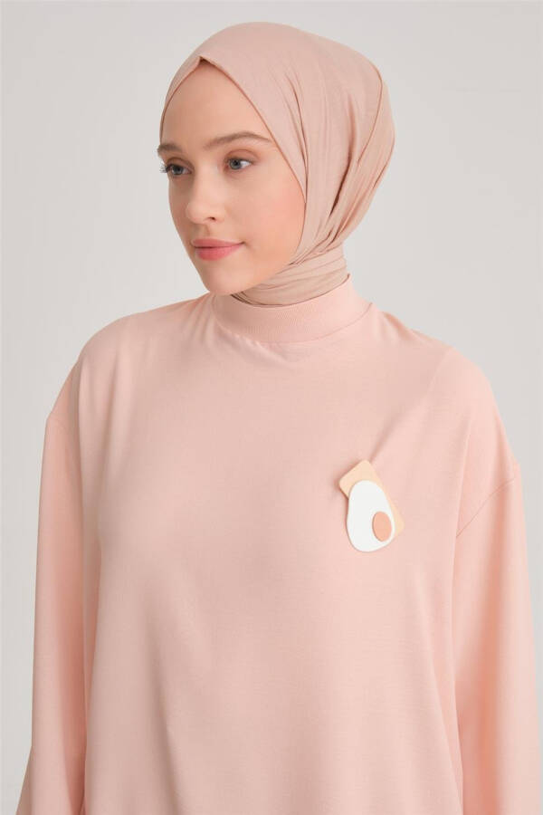 Armine Brooch Blouse Ort3100 Salmon - 8
