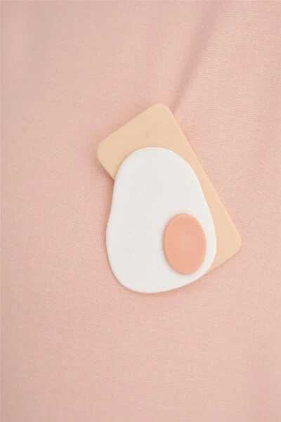 Armine Brooch Blouse Ort3100 Salmon - 5