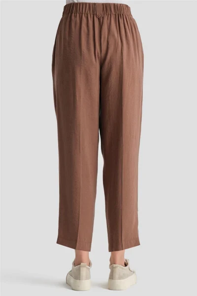 Armine Buttoned Modal Trousers 24K2621 Bitter Coffee - 5