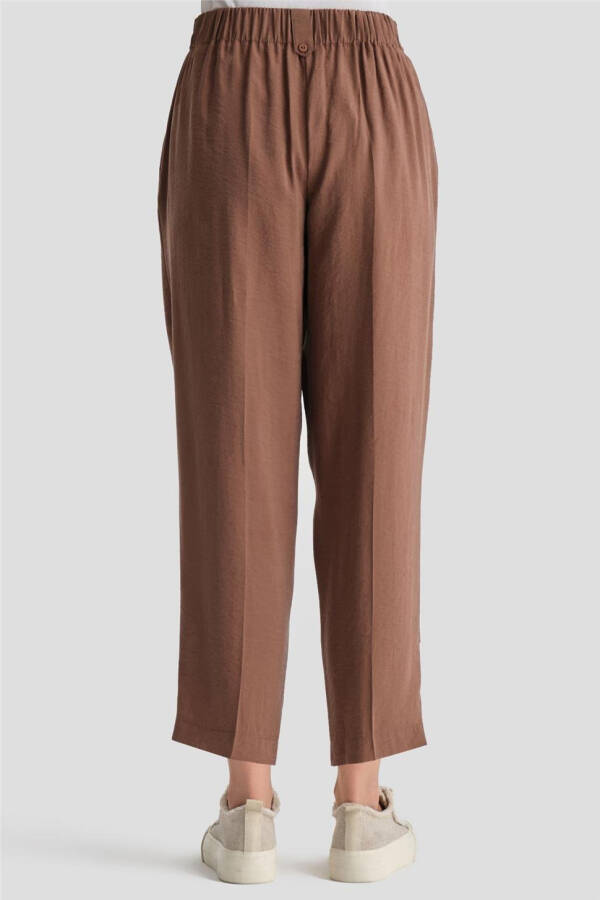 Armine Buttoned Modal Trousers 24K2621 Bitter Coffee - 5