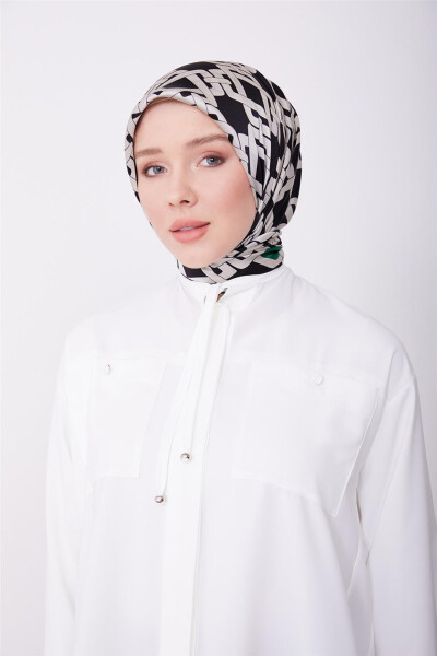Armine Buttoned Shirt with Pockets and Pleated Back 23K3414 Ecru - 4