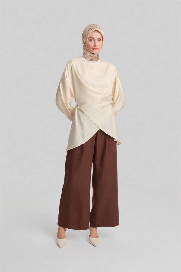 Armine Çapraz Bağlamalı Tencel Bluz 24Y3536 Aytaşı - 1