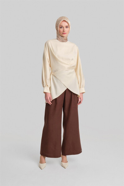 Armine Çapraz Bağlamalı Tencel Bluz 24Y3536 Aytaşı - ARMINE (1)