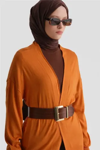 Armine Cardigan 22Kd4245 Burnt Orange - 3