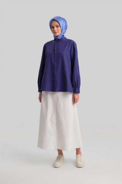 Armine chiziqli tafsilotli ko'ylak 24Y3532 Lilac - ARMINE (1)