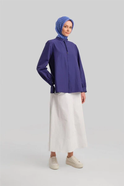 Armine chiziqli tafsilotli ko'ylak 24Y3532 Lilac - 3