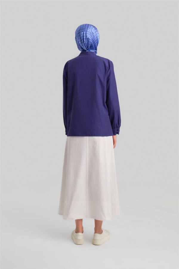 Armine chiziqli tafsilotli ko'ylak 24Y3532 Lilac - 6