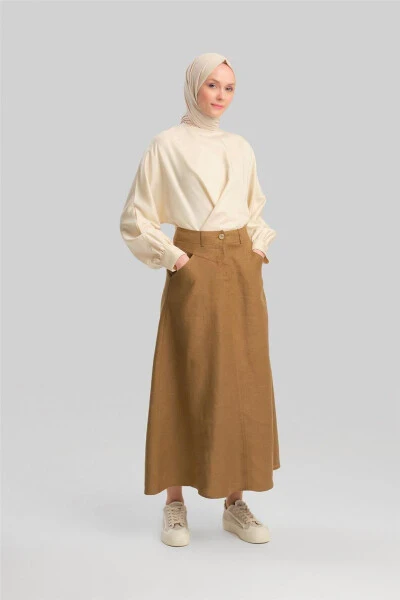 Armine Cho'ntakli Zig'ir Yubka 24Y1634 Camel - ARMINE (1)