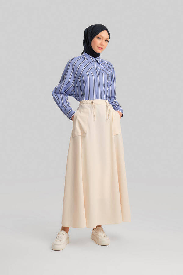 Armine Cotton Skirt with Stopper 24Y1630 Moonstone - 1