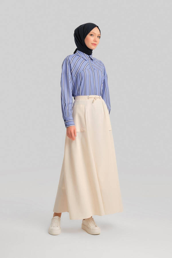 Armine Cotton Skirt with Stopper 24Y1630 Moonstone - 2