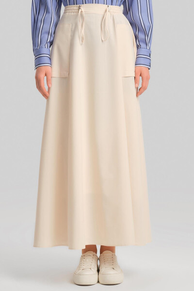 Armine Cotton Skirt with Stopper 24Y1630 Moonstone - 3