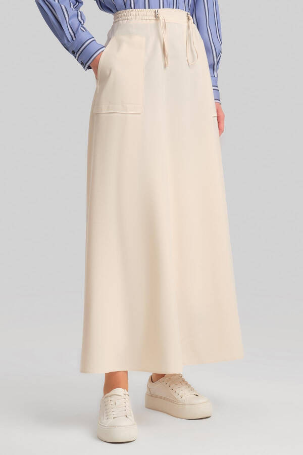 Armine Cotton Skirt with Stopper 24Y1630 Moonstone - 4