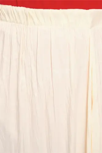 Armine Crinkled Look Pleated Skirt 24Yd5601 Ecru - 5