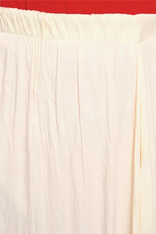 Armine Crinkled Look Pleated Skirt 24Yd5601 Ecru - 5
