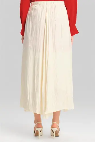 Armine Crinkled Look Pleated Skirt 24Yd5601 Ecru - 6