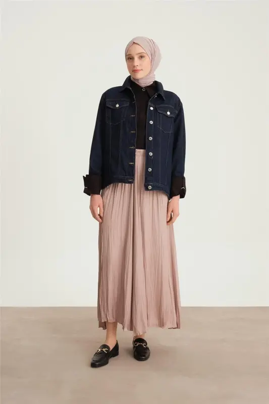 Armine Crinkled Look Pleated Skirt 24Yd5601 Mink - 2