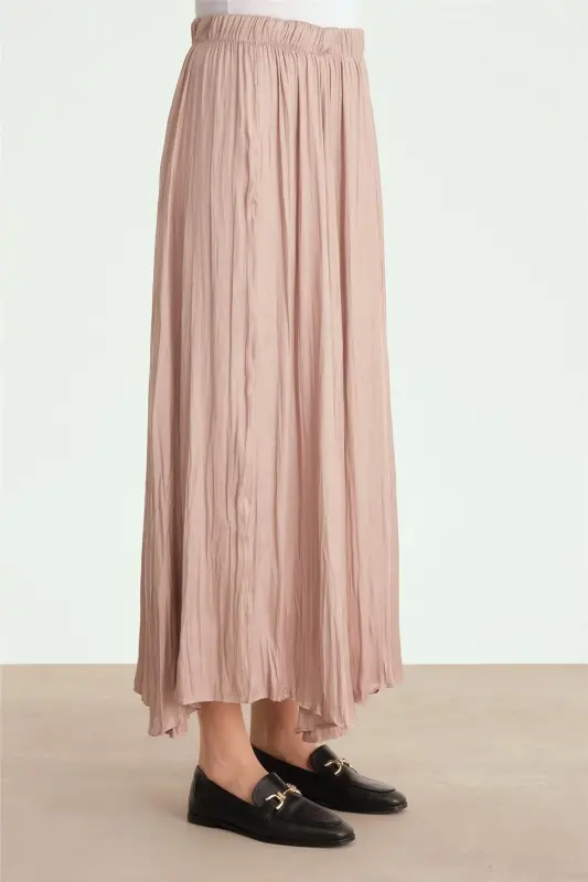 Armine Crinkled Look Pleated Skirt 24Yd5601 Mink - 4