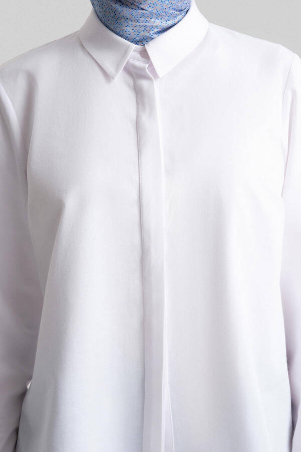 Armine Cuff Logo Basic Shirt 24Y3522 White - 9