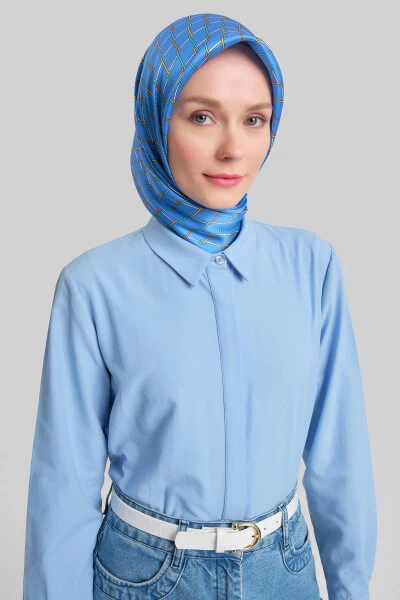 Armine Cuffed Logo Basic Shirt 24Y3522 Gray Blue - 1