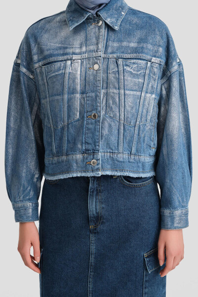 Armine Denim Ceket 24Kd3413 Açık Mavi - 4