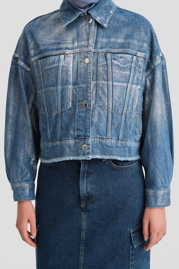 Armine Denim Ceket 24Kd3413 Açık Mavi - 4
