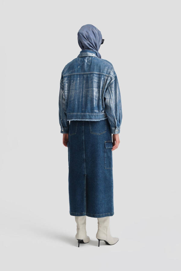 Armine Denim Ceket 24Kd3413 Açık Mavi - 6