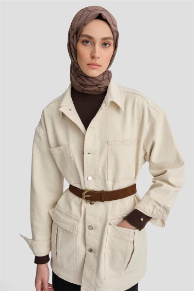 Armine Denim Jacket 24KD3403 Beige - 10