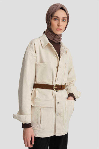 Armine Denim Jacket 24KD3403 Beige - 12