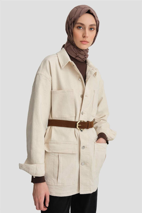 Armine Denim Jacket 24KD3403 Beige - 5