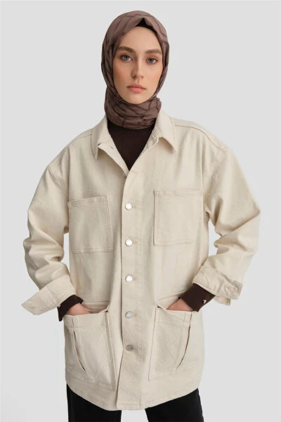 Armine Denim Jacket 24KD3403 Beige - 6