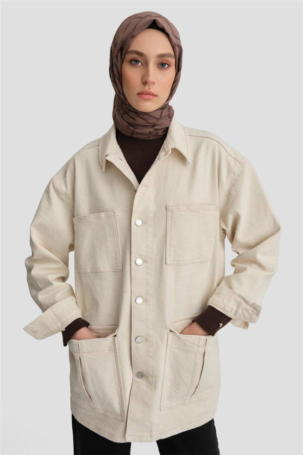 Armine Denim Jacket 24KD3403 Beige - 6