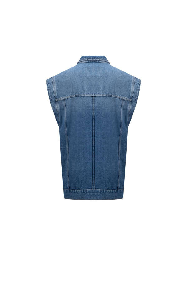 Armine Denim Yelek 24Kd3414 Açık Mavi - 6