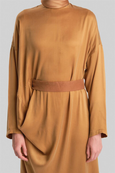 Armine Draped and Belted Dress 24Y9832 Gold - 5
