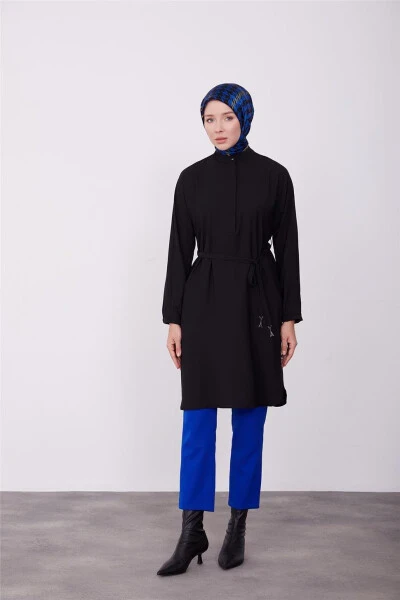 Armine Elastik Kamarli Tunika 23K4701 Qora - ARMINE (1)