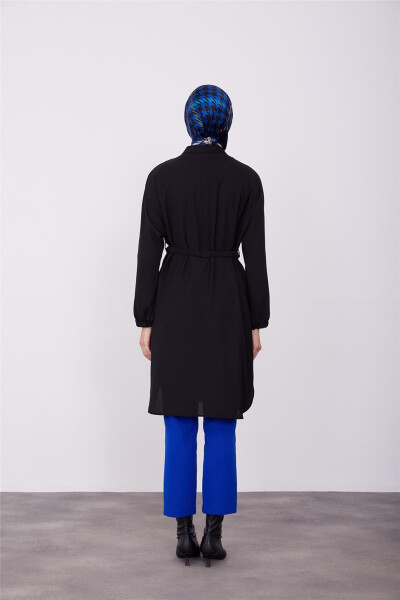 Armine Elastik Kamarli Tunika 23K4701 Qora - 5